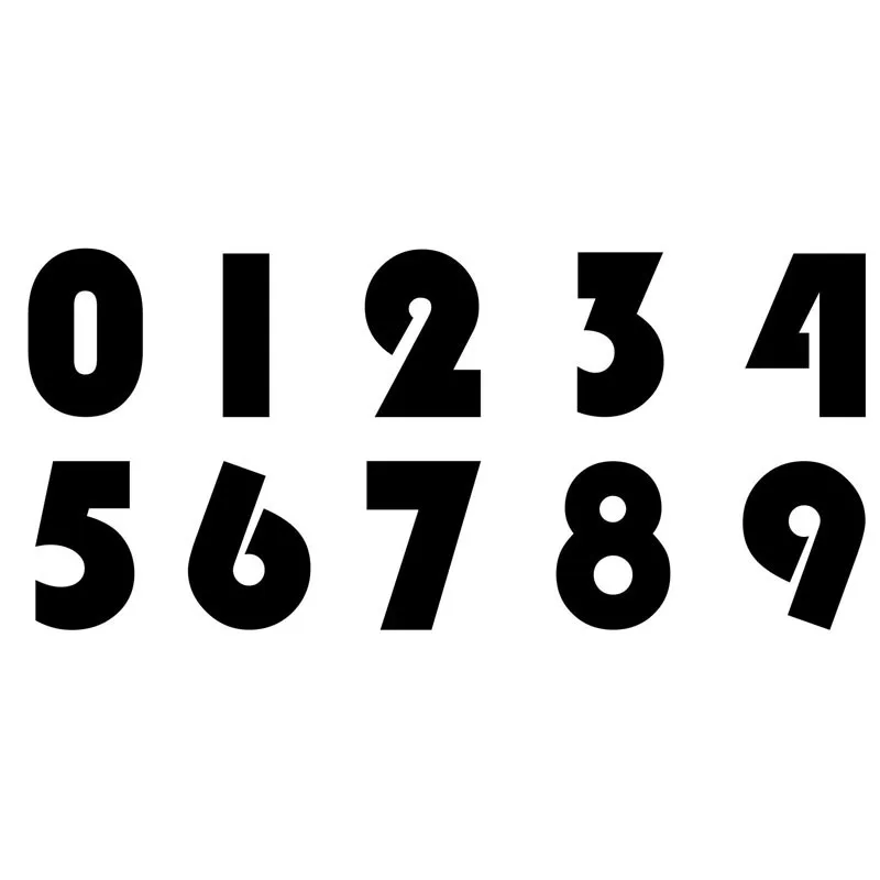 

15cmx7cm Funny numbers 0-9 Vinyl Car-Sticker Automobiles Motorcycles Window Bumper Laptop Vinyl Decal Decorative Goods