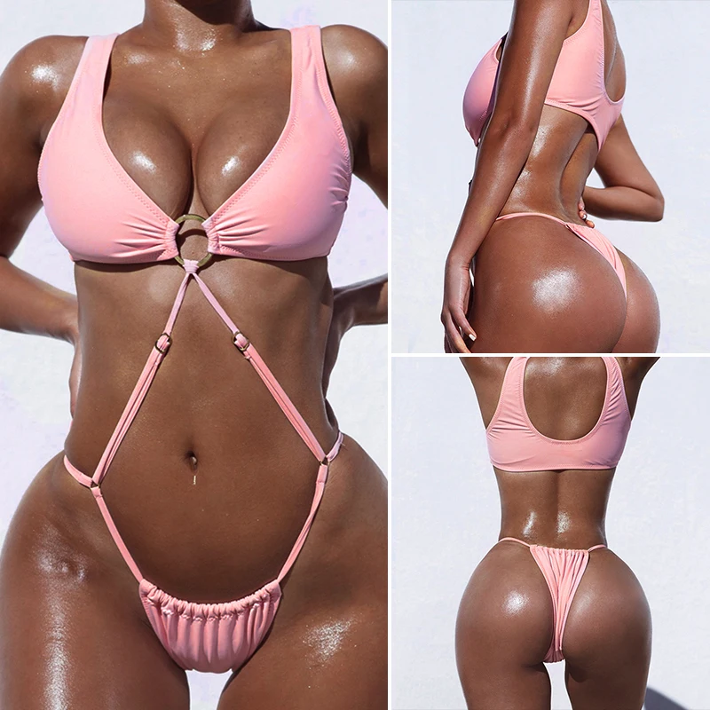 Новинка 2020 слитный купальник со змеиным принтом женские стринги женский