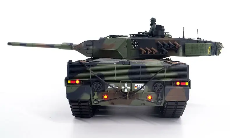 2,4 ГГц 1/16 пропорциональный Радиоуправляемый немецкий Леопард 2A6 Радиоуправляемый Танк Ultimate Edition дымовые и звуковые металлические шестерни и треки