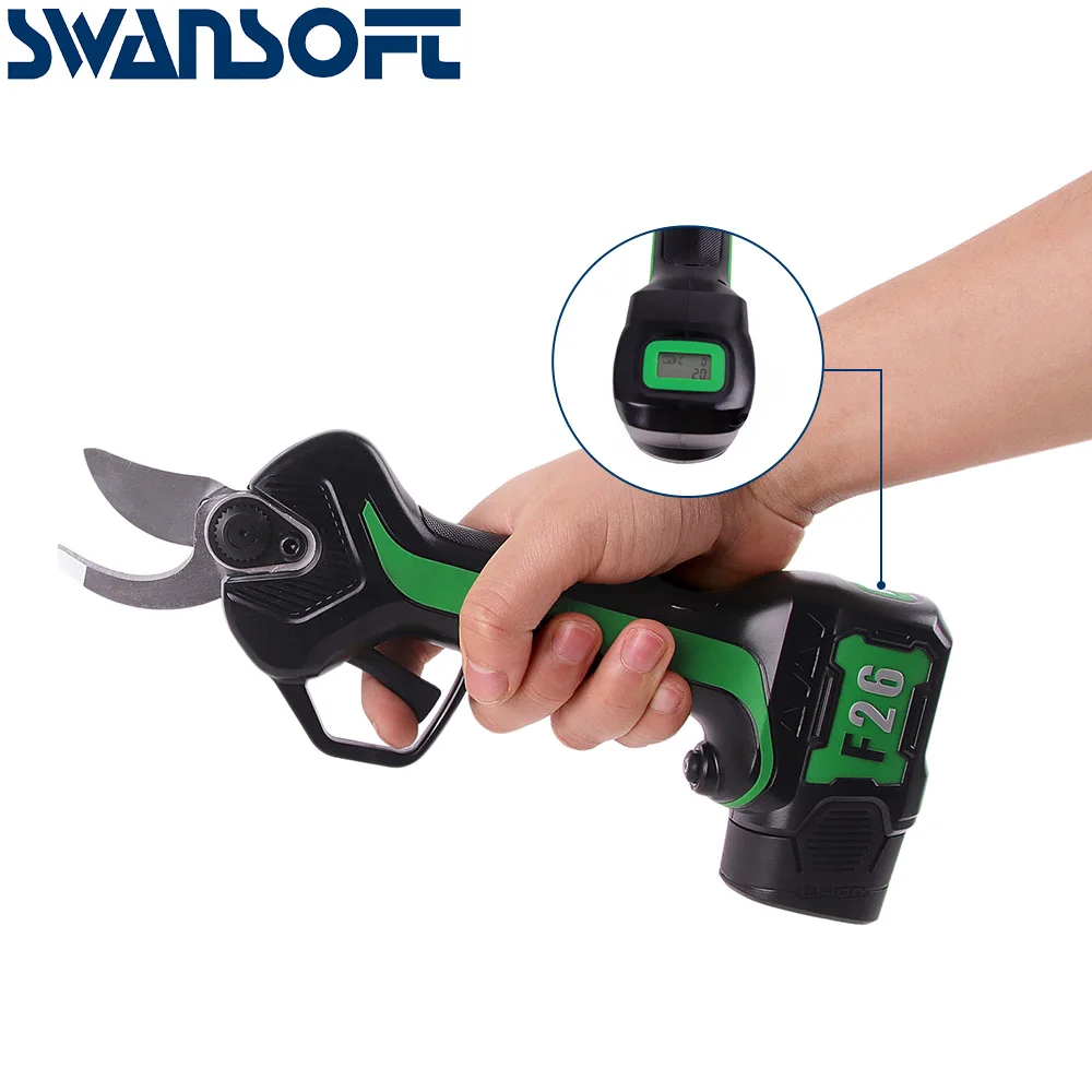

SWANSOFT Garden Tools Electric 16.8V Cordless Pruner Lithium-ion Pruning Shear Efficient Elctric scissors Bonsai Tree Branches