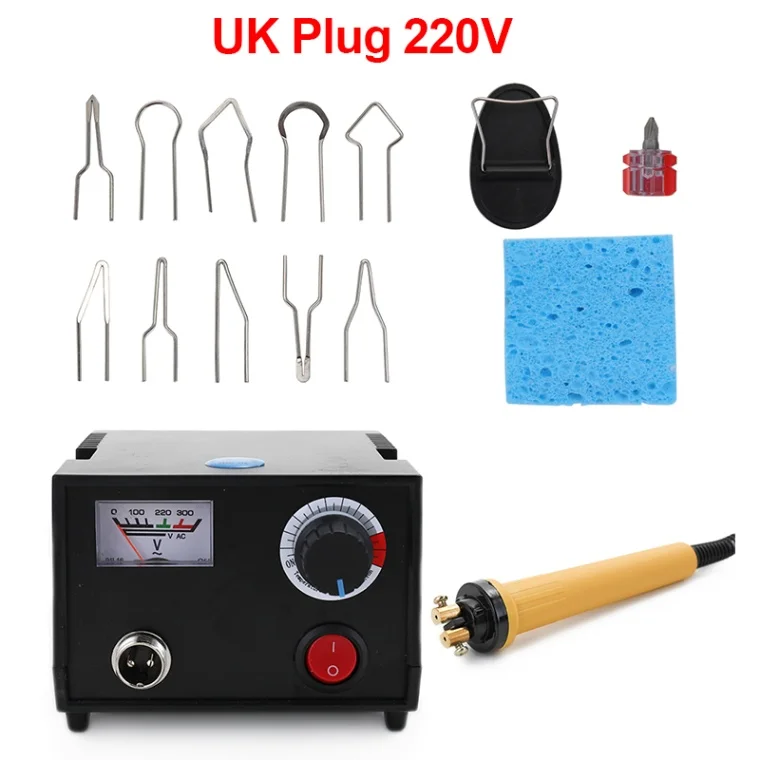 UK Plug 15 шт./компл. пирография ручка машина Регулируемая температура деревянная горелка Тыква набор поделок с сварочной проволокой верхние деревянные инструменты для горения - Цвет: UK Plug
