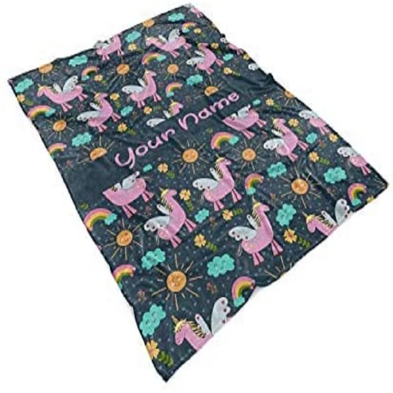 Offerte Coperta Da Lancio In Pile Unicorno Per Ragazze-coperte Personalizzate Con Motivi Unicorns Rosa Per Ragazza Bambini Adulti Bambino (bambino 50