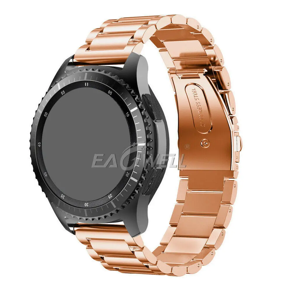 Ремешок для часов из нержавеющей стали для huawei Watch GT/2 Pro 22 мм Универсальный сменный Браслет ремешок для samsung gear S3 Frontier