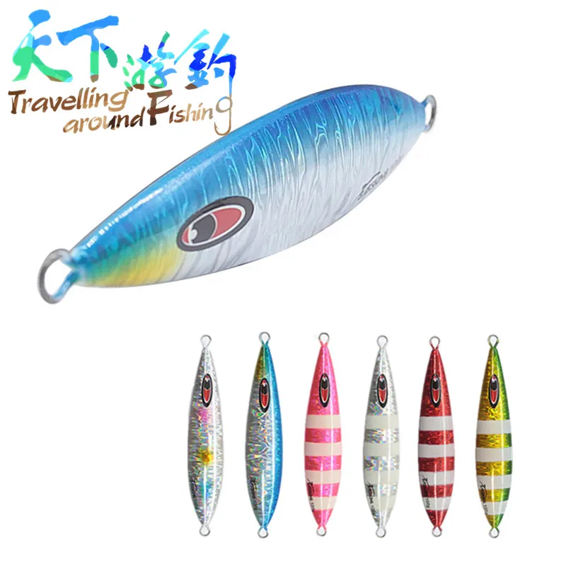 

TAF Luminous Metal Slow Jigging Bait 60g 80g 100g 160g 200g Long Casting Baits Winter JIGGING Inshore Lure Jig Swimbait Tackle