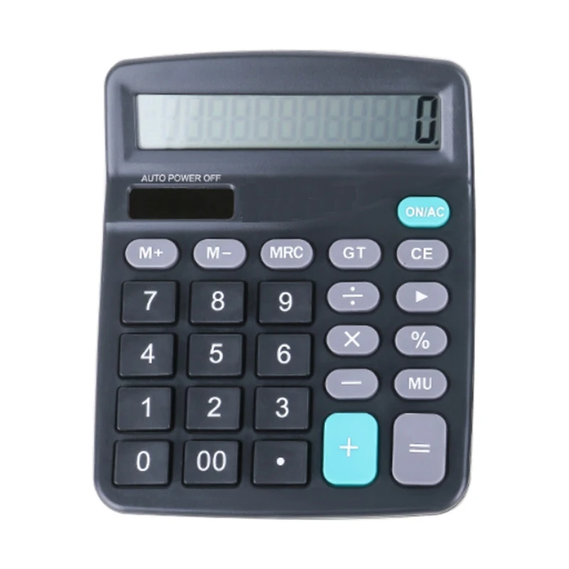 

2022 New 12-Digit Desk Calculator Business Accounting Tool Battery and Solar Power Clear Big Buttons Lcd Electronic Calculators