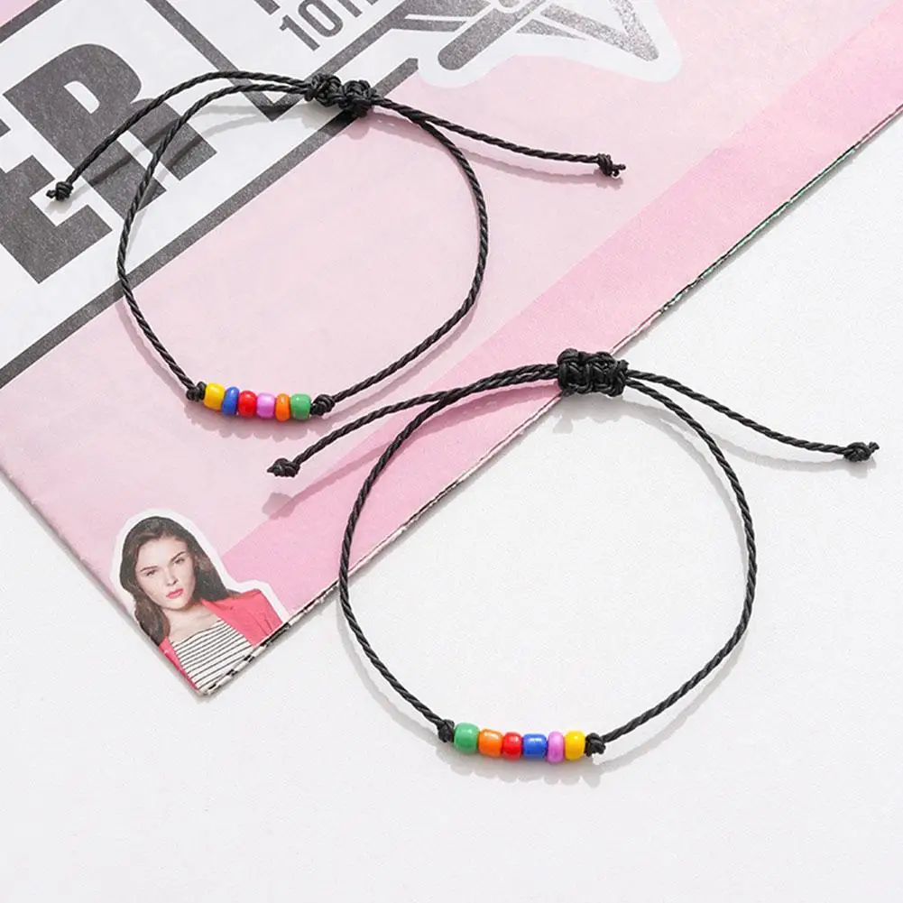 

TOP SALE Femme Bracelet Rainbow Beige Bead Bracelet Original For Women Fit Charm Jewelry Pamura Beads Gift Z3Z2