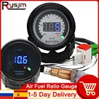 HD цифровой датчик соотношения воздушного топлива O2 кислородный датчик для 12 в автомобильный вольтметр Автомобильный датчик AFR 52 мм 2 в 1 метр напряжение с узким диапазоном