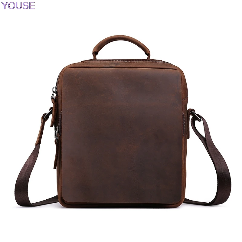 Мужская сумка из натуральной кожи с натуральным лицевым покрытием деловой