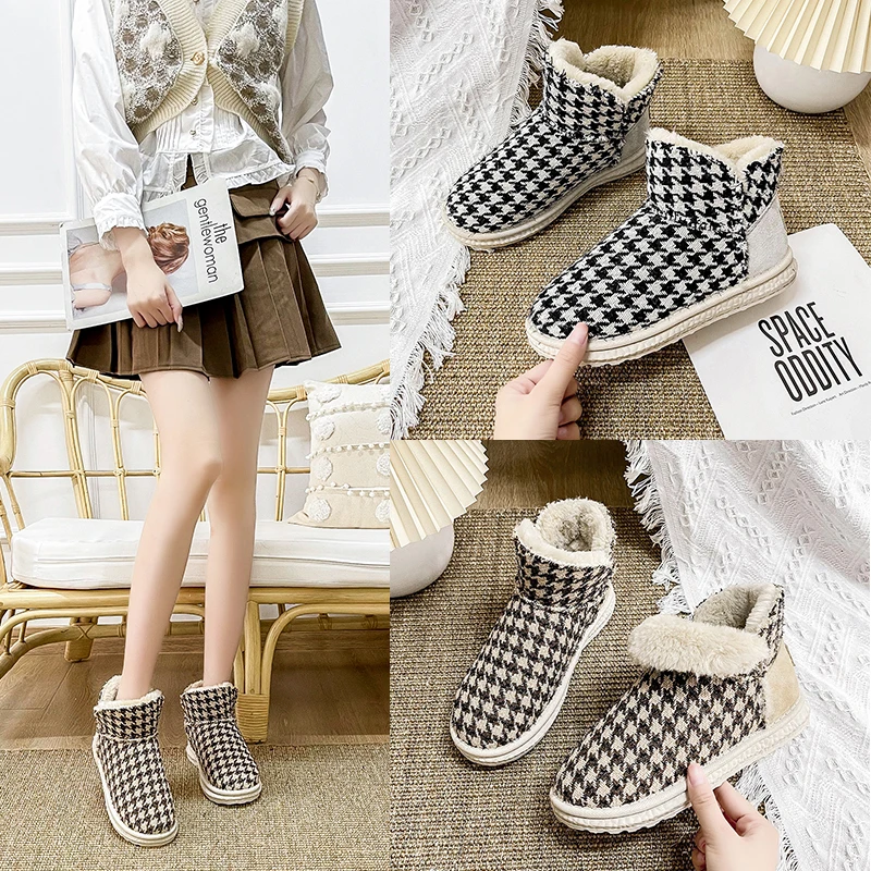 

2021 брендовые дизайнерские зимние женские сапоги, шерстяные зимние сапоги, удобная подошва, модная Нескользящая женская обувь на толстой не...