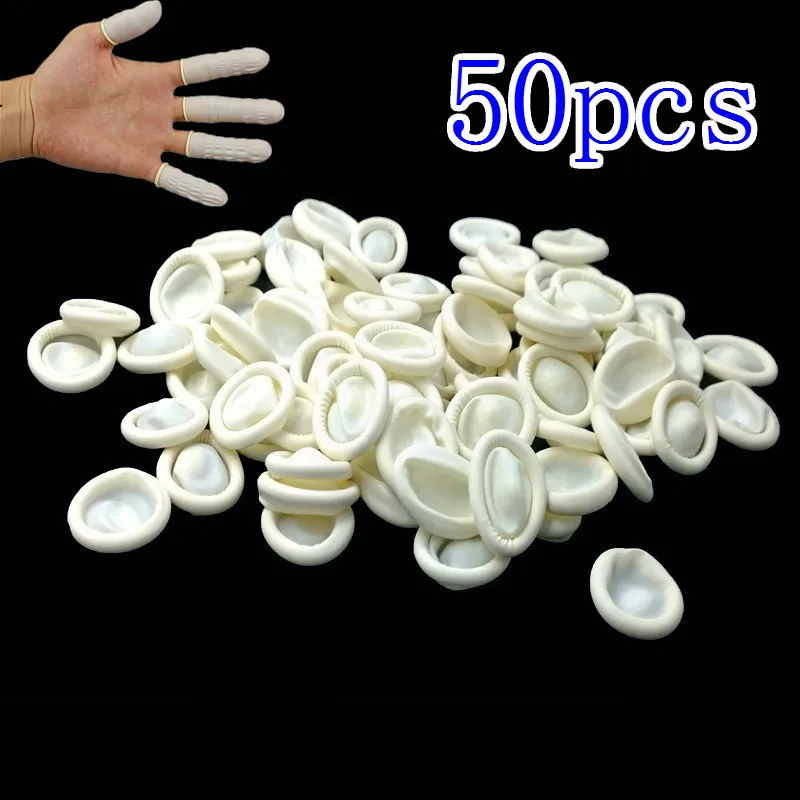 D 50pcs 50/100 шт одноразовая розовая латексные напальчники Анти-статический пальцев Защитные перчатки для Еда очистки Пособия по кулинарии аксессуары - Цвет: D 50pcs