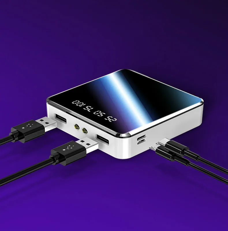 Мини 30000 мАч Внешний аккумулятор Двойной USB портативный внешний аккумулятор зарядное устройство Внешний аккумулятор для iPhone4 5 6 7 8 xiaomi samsung