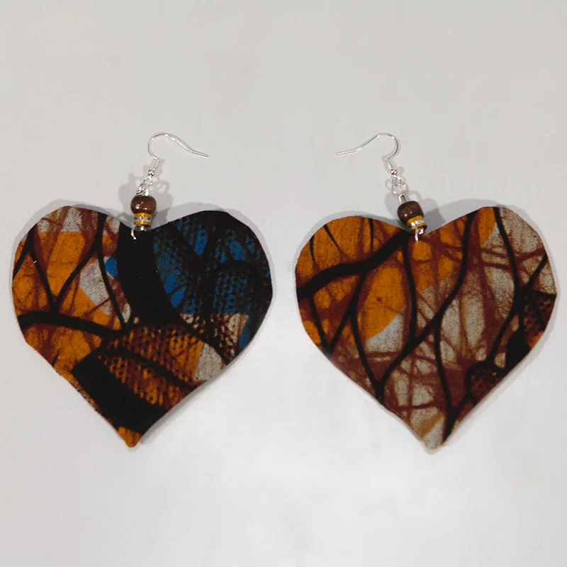 2021 Новое поступление модные африканские серьги из Анкары ручная работа женские