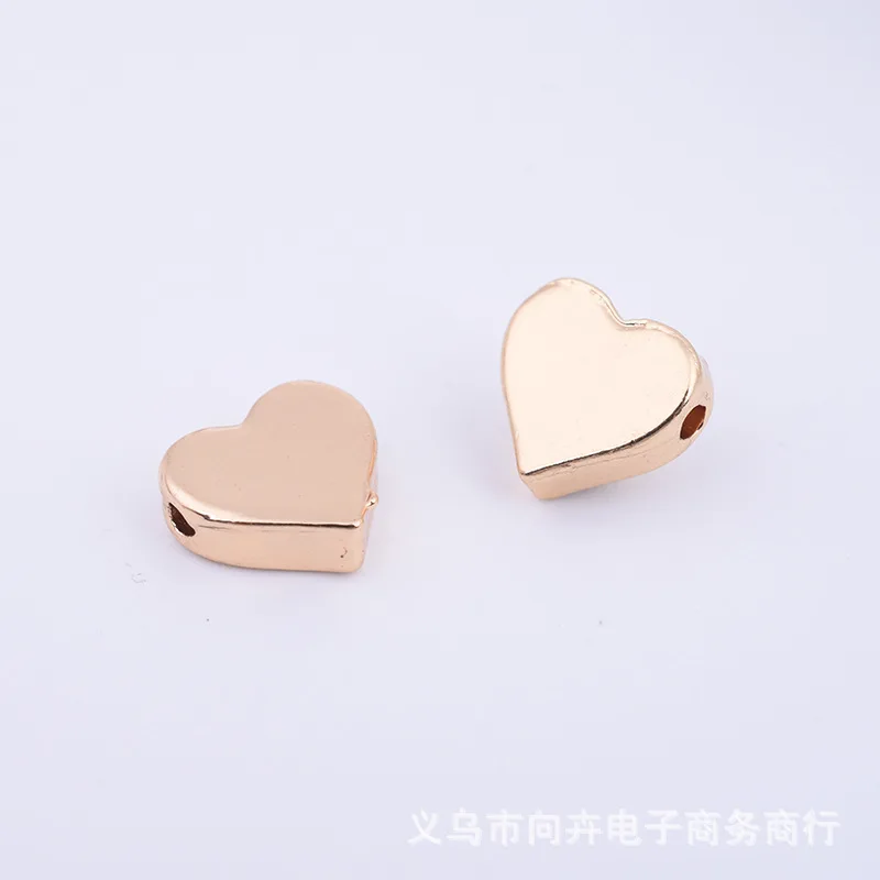 

10Pcs Cross-border Jewelry Diy Accessories Accessories Love Accessories Heart-shaped Pendant Bracelet Necklace Pendant