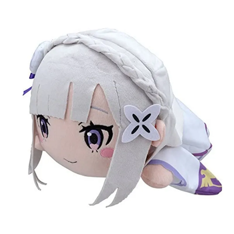 Набивной плюш Re Zero Start Life in other World: Emilia Mega Jumbo Nesoberi 15 7 дюйма | Игрушки и хобби