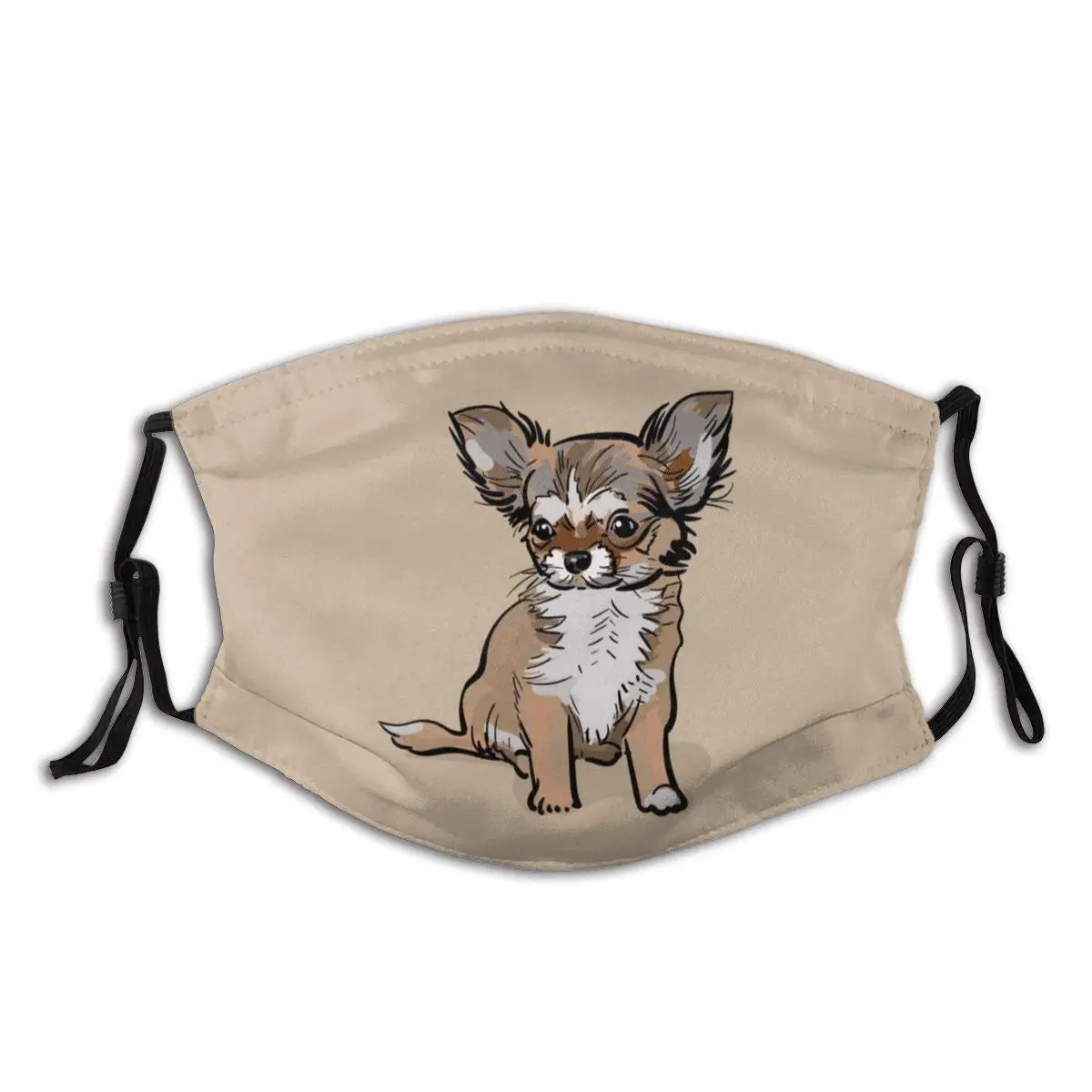 

Normally Chihuahua Animal Print Washable Mouth Neck Gaiter Mask Bandana Balaclava Breathable Reusable With 2 Filter For Adult