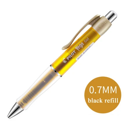 Yellow-black refill 1 шт Япония пилот нейтральная ручка Анти-усталость BL-415V-RT 0,7 мм удобная ручка подпись ручка 5 цветов - Цвет: Yellow-black refill