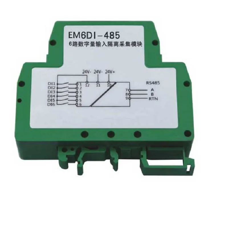Industrial Device Server Serial 6-way digital quantity switch quantity acquisition input module MODBUS I/O RS485