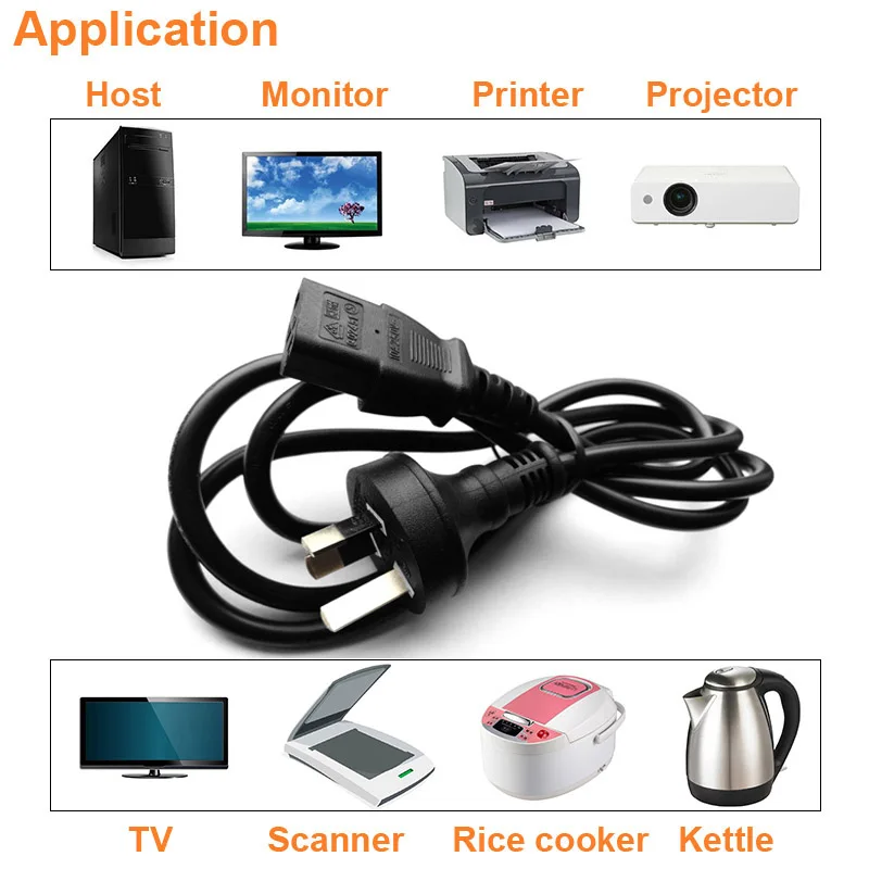 Кабель питания переменного тока для компьютера ноутбука вилка стандарта