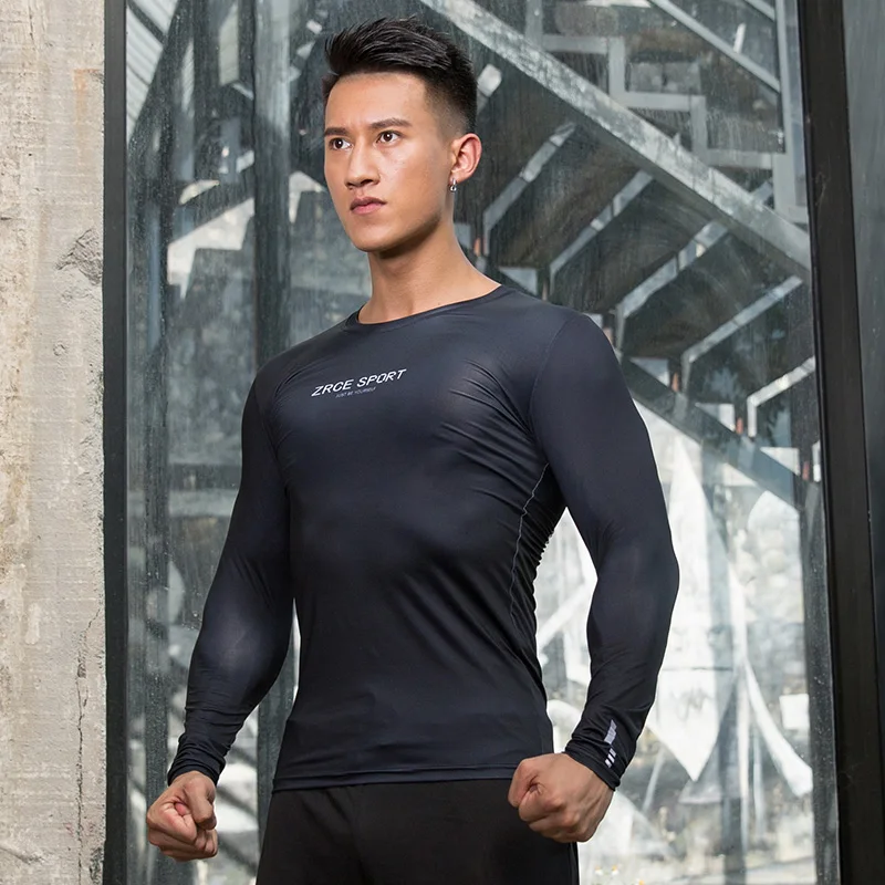 ZRCE модные футболки с 3D принтом для бега велоспорта мужские спортивные длинным