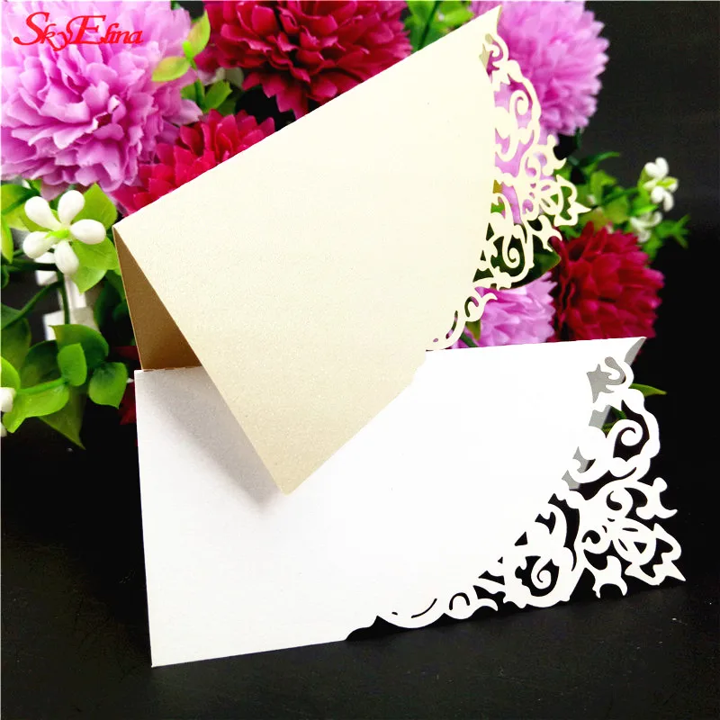 10/50/100 шт. лазерная резка визитки для свадьбы свадебной вечеринки украшение стола