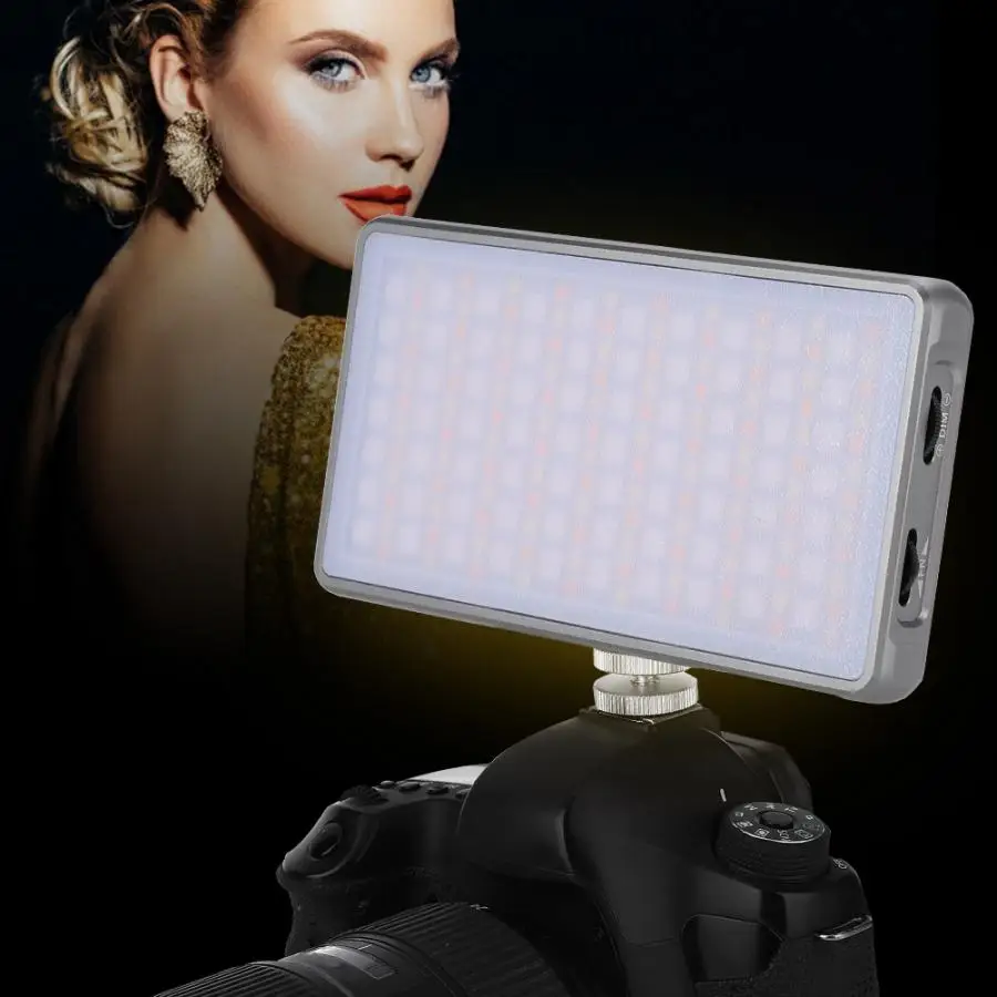 Светодиодсветильник лампа Ra96 + RGB 2500 8500K с плавным затемнением для видеокамеры