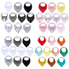 Детские нагрудники, 10 шт., мягкие и абсорбирующие нагрудники для мальчиков и девочек, детские нагрудники-банданы для младенцев, 100% мягкие нагрудники из органического хлопка