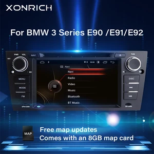 Xonrich 1 Din Автомобильный мультимедийный плеер для BMW E90E91E92E93 3 серии 2005-2012 радио головное устройство GPS навигация стерео аудио DVD