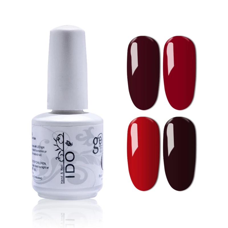 

IDO Gelpolish 15ml Classic Red Color Gel Nail Polish Soak Off UV Nail Gel Lak Long Lasting Vernis Semi Permanent Nail Varnish