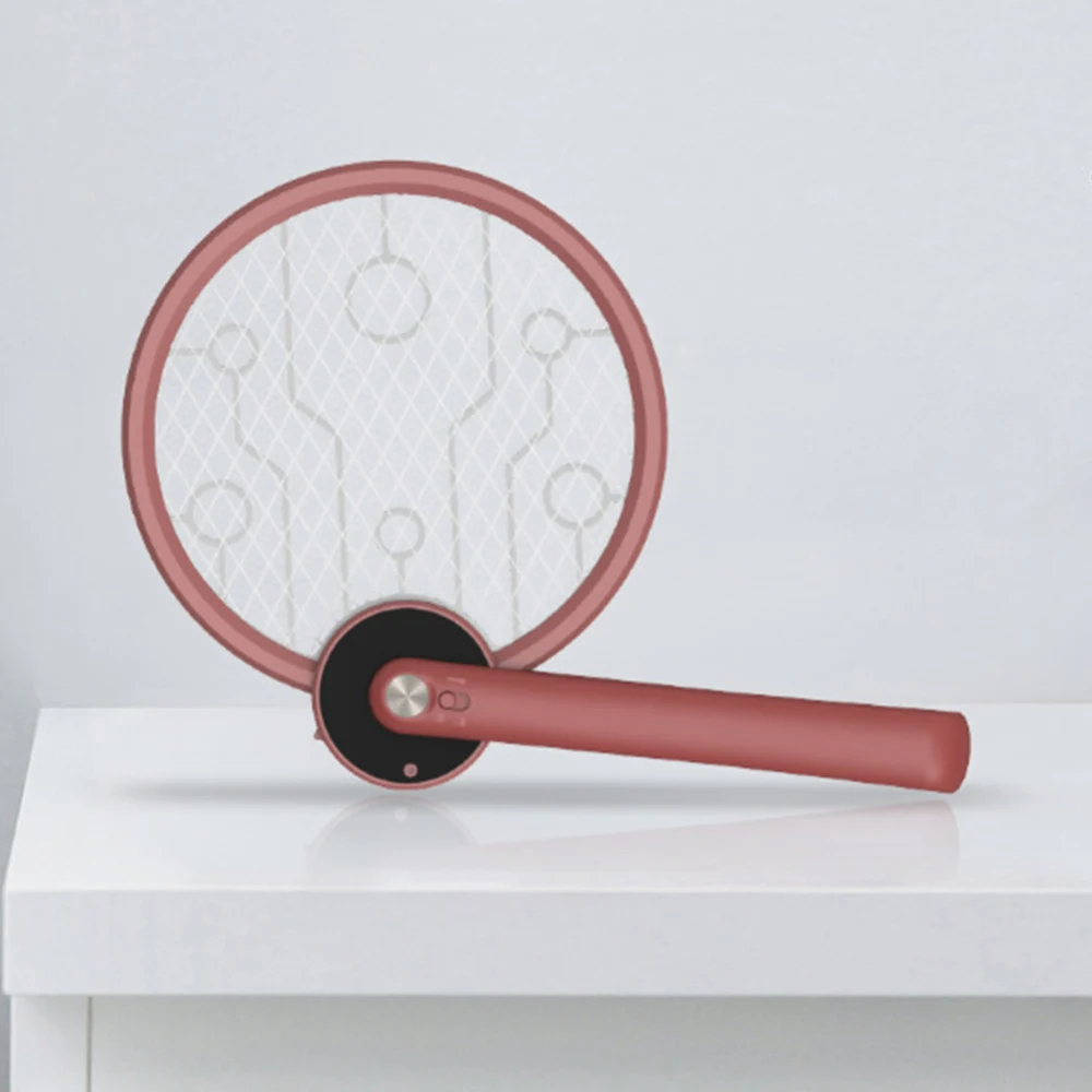 

2-in-1 Multifunctional Foldable Handheld Insect Racket USB Charging Rechargeable Electric Shock Fly Killing Lamp Bug Zapper Trap