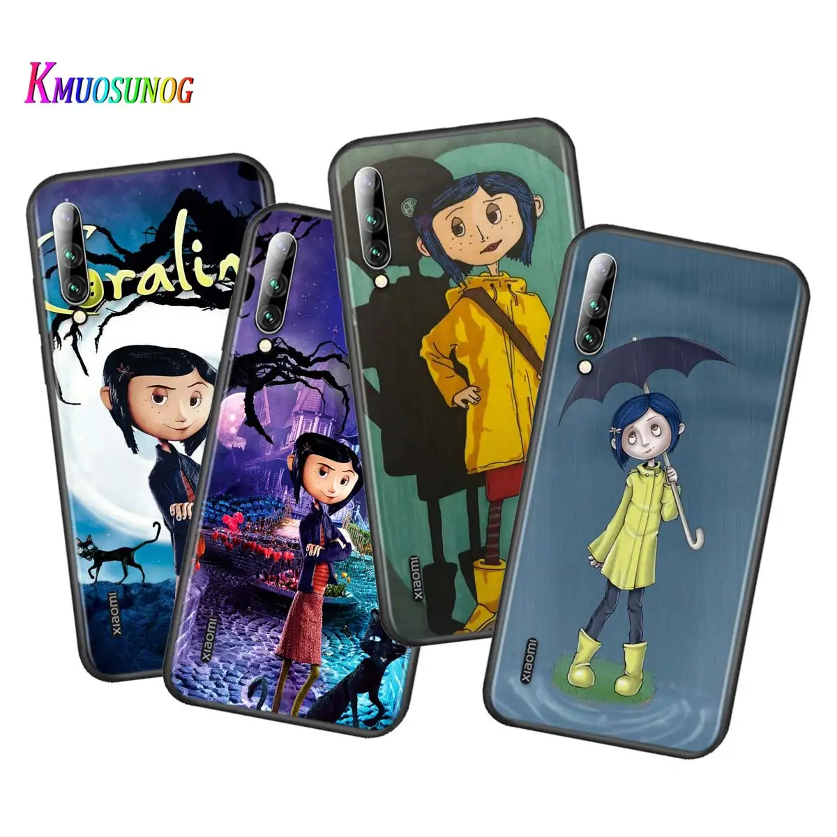 

Silicone Cover Coraline cartoon for Xiaomi Mi 10 9T CC9 Pro Note 10 9 SE 8 A3 A2 A1 Lite Play Mix 3 Black Phone Case