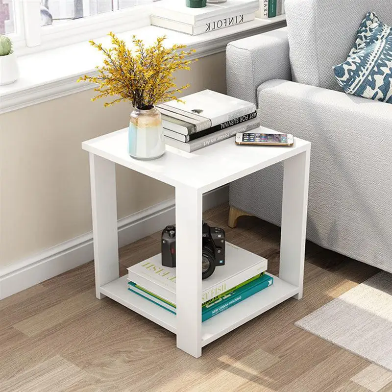 Простой Маленький журнальный столик современный боковой квадратный стол для