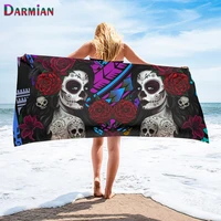 darmian polynesian tribal skull day of the dead quick dry soft home bathroom function absorbent towels bathroom face towels 2021
