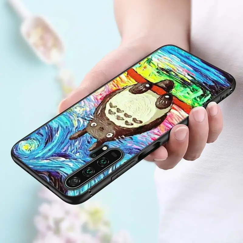 Черный силиконовый чехол аниме Тоторо, гибли для huawei Honor 10i 9X8X20 10 9 Lite 8 8A 7A 7C Pro Lite чехол для телефона - Цвет: Style 01