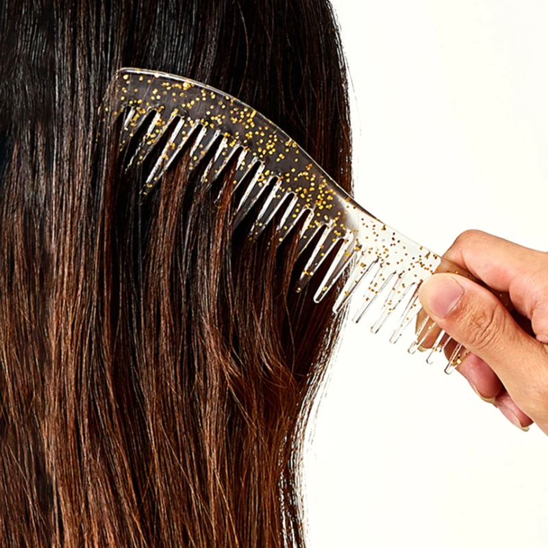 1 шт широкий зуб акулы расческа для вьющихся волос парикмахерские Массажная