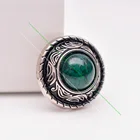 10 шт. 20 мм Западный цветок Гравировка Зеленый Бирюзовый декор concho для кожаных проектов кожевенное ремесло заклепки