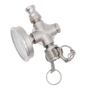 Встроенный термометр с Camlock, быстроразъемный термометр из нержавеющей стали 304 3 дюйма с циферблатом для лица 12 дюйма NPT