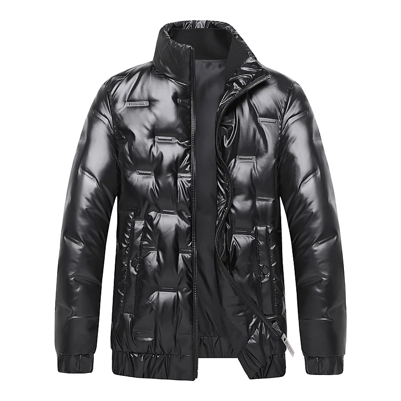 

Winter light and thin bright white duck down down jacket men's trend thick warm jacket fashion
