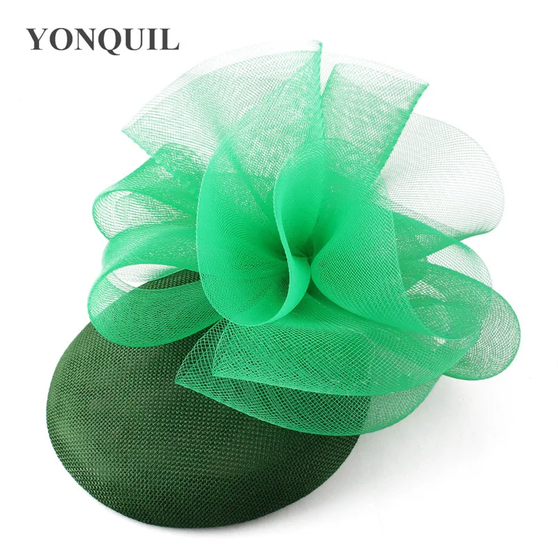Женская Вуалетка для свадьбы зеленая шляпа вечеринки ужина коктейля гонки