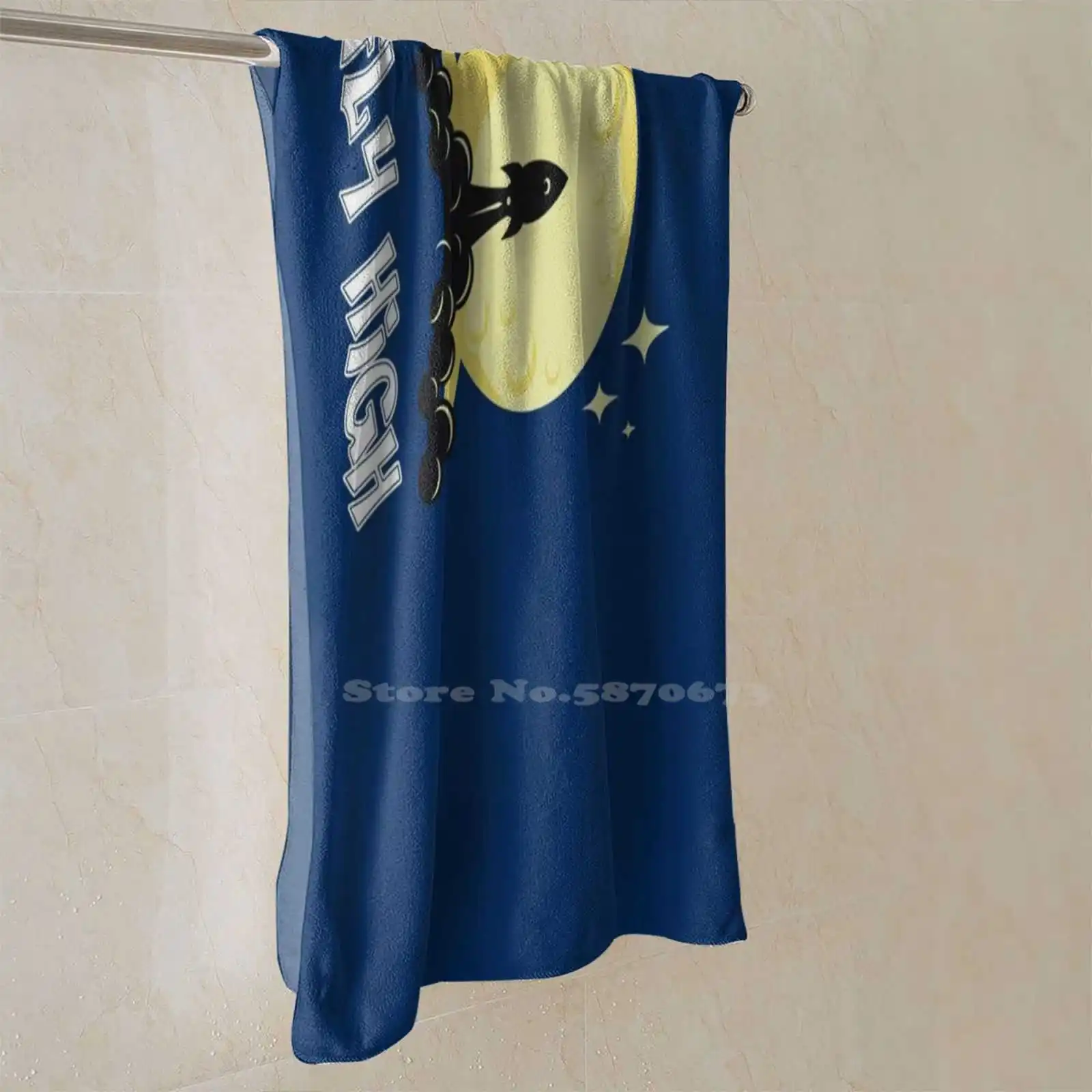 Мягкое Полотенце для душа Fly High персонализированный астронавт галактика луна