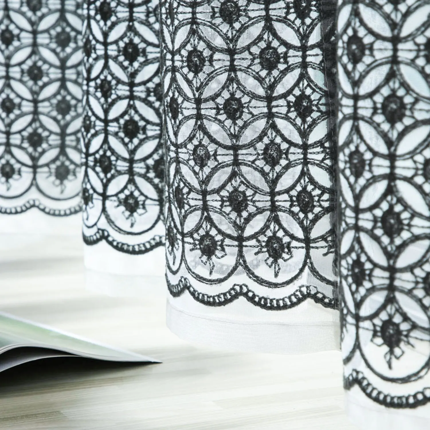 YokiSTG вышитые птичьи гнезда и бесконечные прозрачные шторы для гостиной спальни