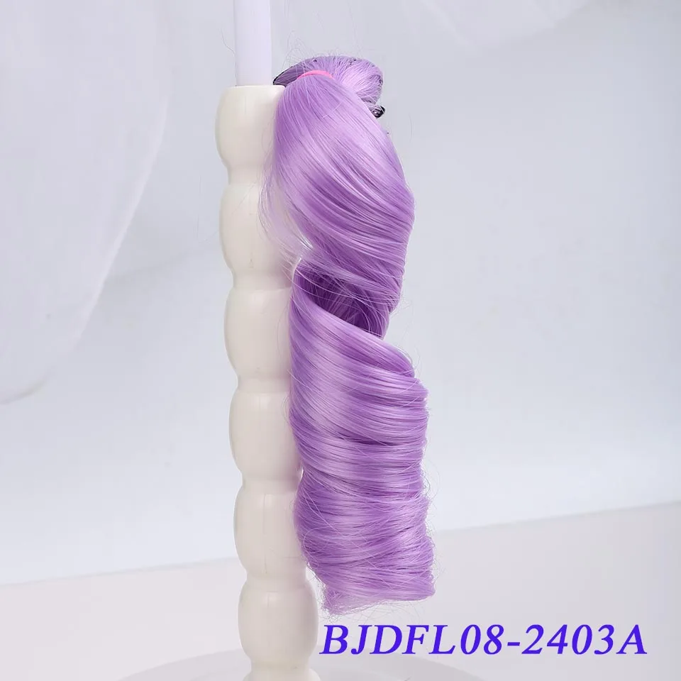 Bybrana BJD SD вьющиеся волосы черные коричневые серебряные многоцветные 15*100 см и 30*100