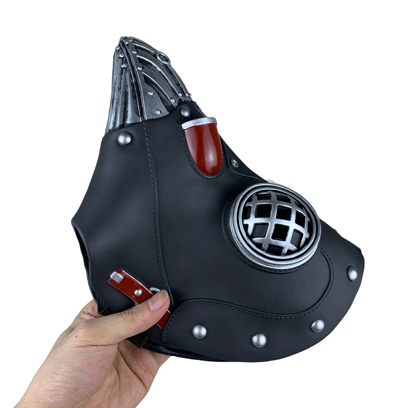 

X 2020 Plague Doctor Long Bird Beak Mask PU Steampunk Dance Masks Props, Cosplay Party Stage Performance Accessories