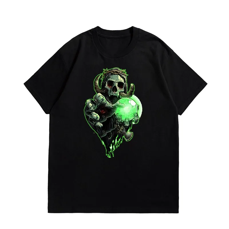 

Skull Graphic Print Short Sleeve T-shirt Men's Fashion T-shirt