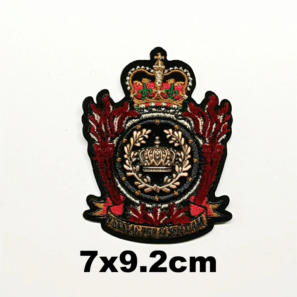 

Garment accessory embroidery metal crown leaf flower embroideried patches for clothing PA-3209