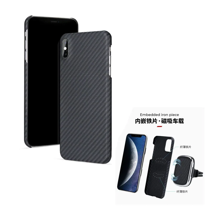 Чехол из углеродного волокна с магнитной защитой для iPhone Xr XsMax|Бамперы| |