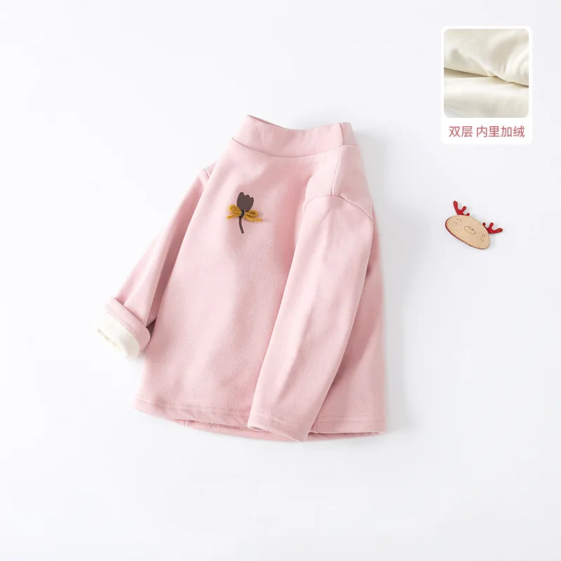 

Новое осенне-зимнее трехмерное хлопковое плотное базовое пальто средней длины с высоким воротником и длинными рукавами для девочек