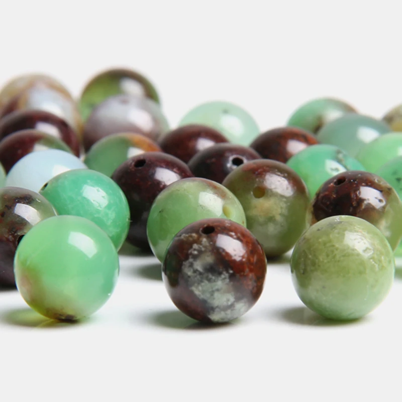 Натуральный круглый Зеленый Хризопраз австралийский нефрит камень драгоценный