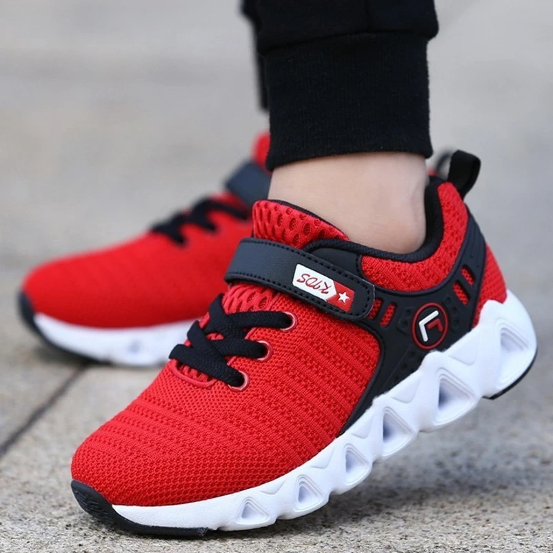 Детская обувь для мальчиков спортивная кроссовки Модная дышащая прогулочная Run