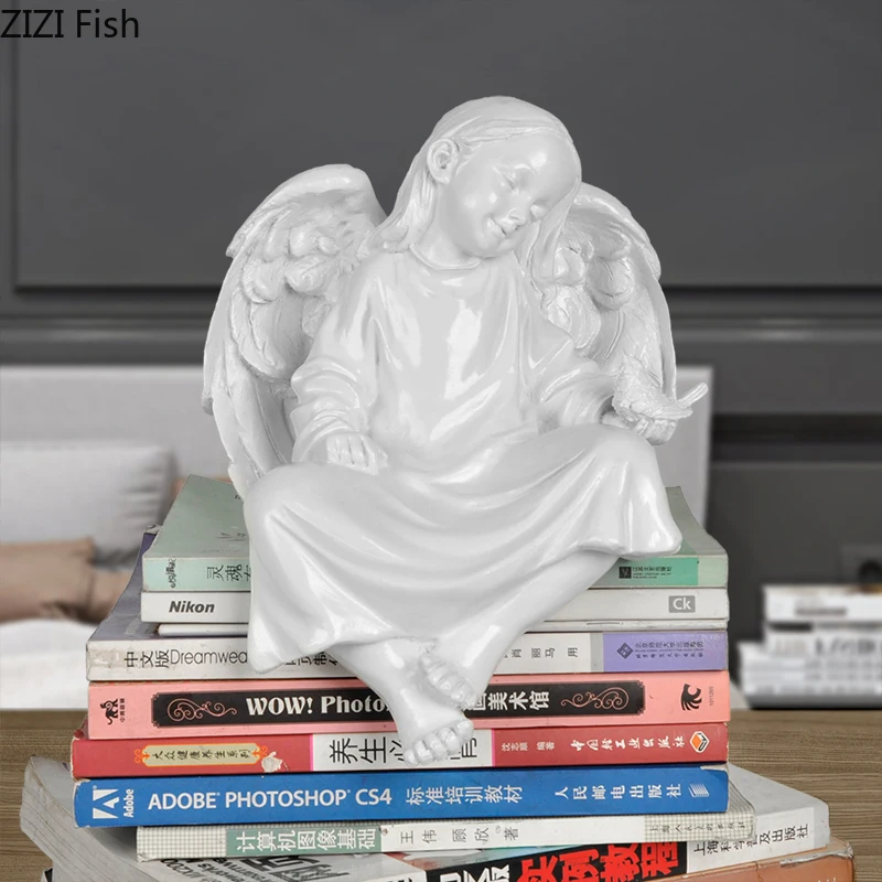 Статуэтки ангела из белой смолы статуэтки для портрета богиня гипсокартон декор