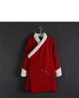 early spring original traditional retro chinese style hand paint woolen jacket outerwear with cotton lining for women